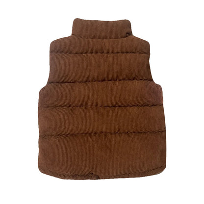 Autumn Corduroy Vests Girls Cotton Jackets Winter Kids Boys Baby Thick Warm Outerwear Children'S Coat Casual Waistcoat Clothing
