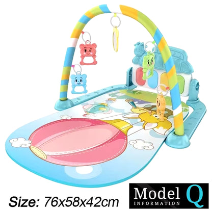 Baby Fitness Stand Music Play Gym Activity Toys Newborn Piano Crawling Blanket Pedal Game Pad Early Education 0-36 Months Gifts