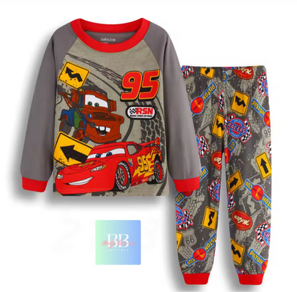 Kids, Boys Car Cartoon Character Pyjama Sets Sleepwear. 11 variants, 1-7Y.