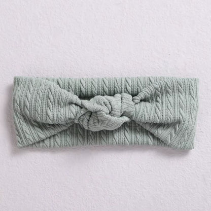1Pcs Waffle Cable Knit Knot Baby Headbands Newborn Baby Nylon Elastic Hairbands Ribbed Headband Baby Hair Accessories