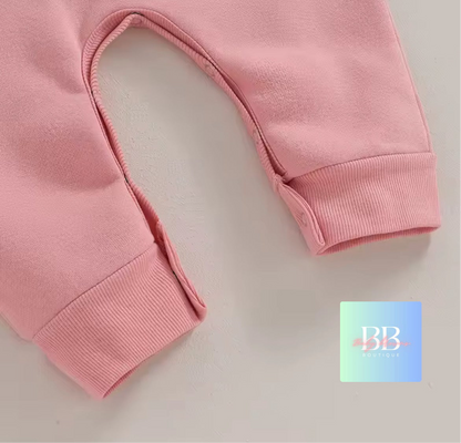 Baby/Toddler Boy/Girl Sweatshirt Romper Long Sleeve solid colour. 6 colours, 3-18M.