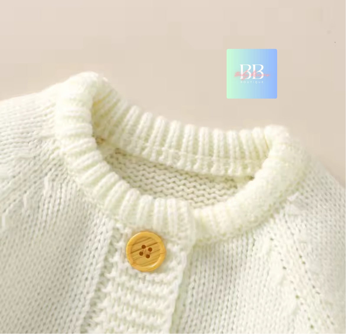 Baby/toddler knitted long sleeve Romper Sets. Boy/girl, 3-18M, 4 colours.