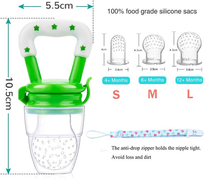 4 Pack Baby Food Feeder Fruit Feeder Set, Pacifier Feeder Baby Supplies Toys