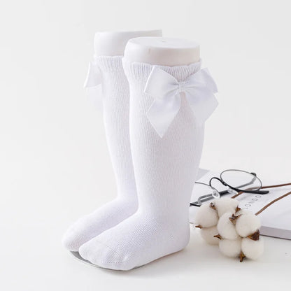 Baby Socks Bowknot Spring Summer Newborn Baby Girl Knee Socks Kids Breathable Cotton Knee High Socks for Toddler Sokken