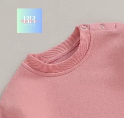 Baby/Toddler Boy/Girl Sweatshirt Romper Long Sleeve solid colour. 6 colours, 3-18M.