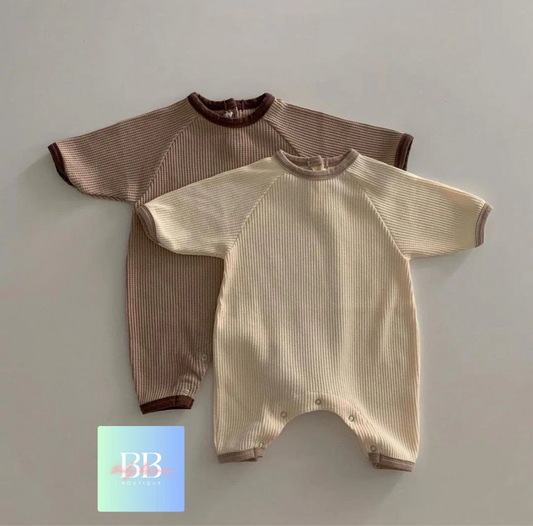 Baby/Toddler Casual Ribbed Romper. 2 colours, 3-18M.