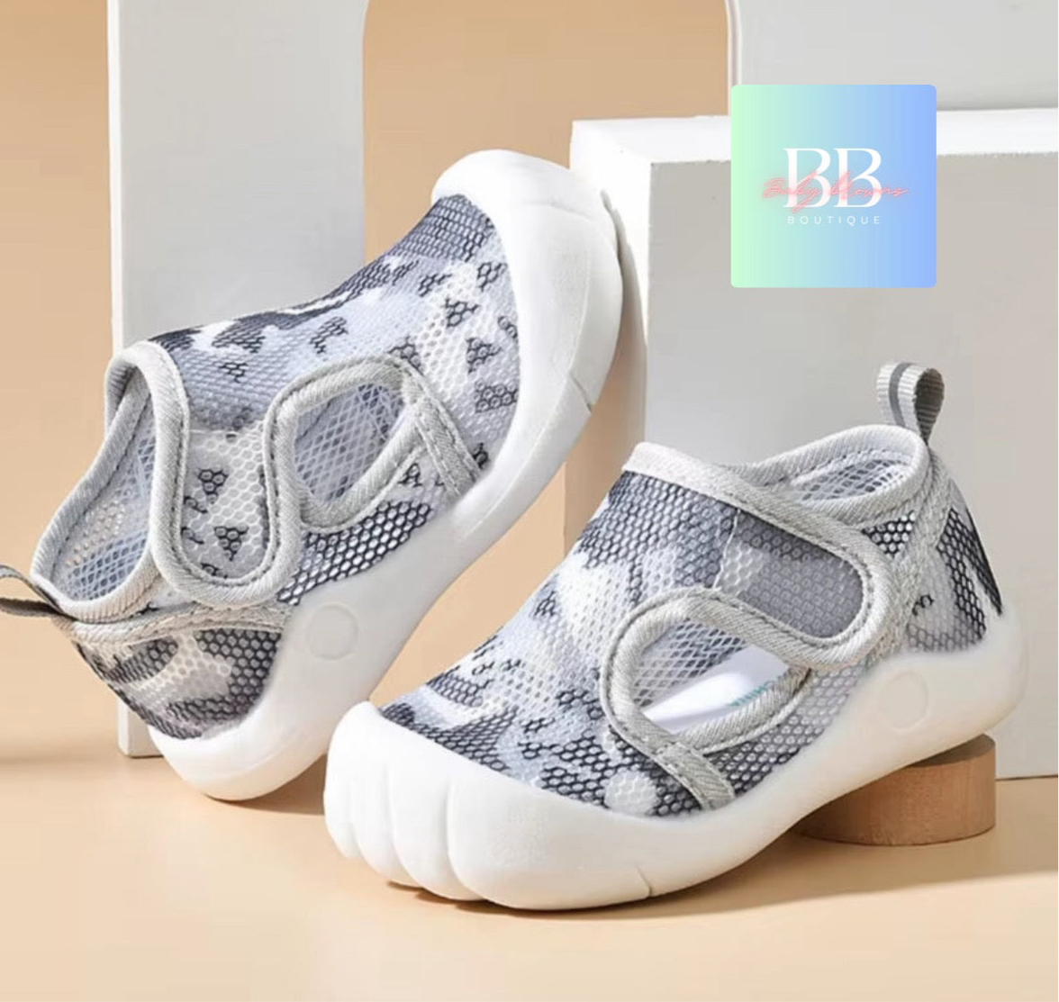 Baby/Toddler Mesh Shoes with Rubber Sole & Cute Designs. 1-3 years, 9 variants.