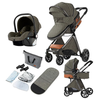 Toddler Stroller 3 in 1 Stroller Pram Strollers Baby Carseat Stroller Newborn Stroller Best Stroller High Landscape Mother Kids