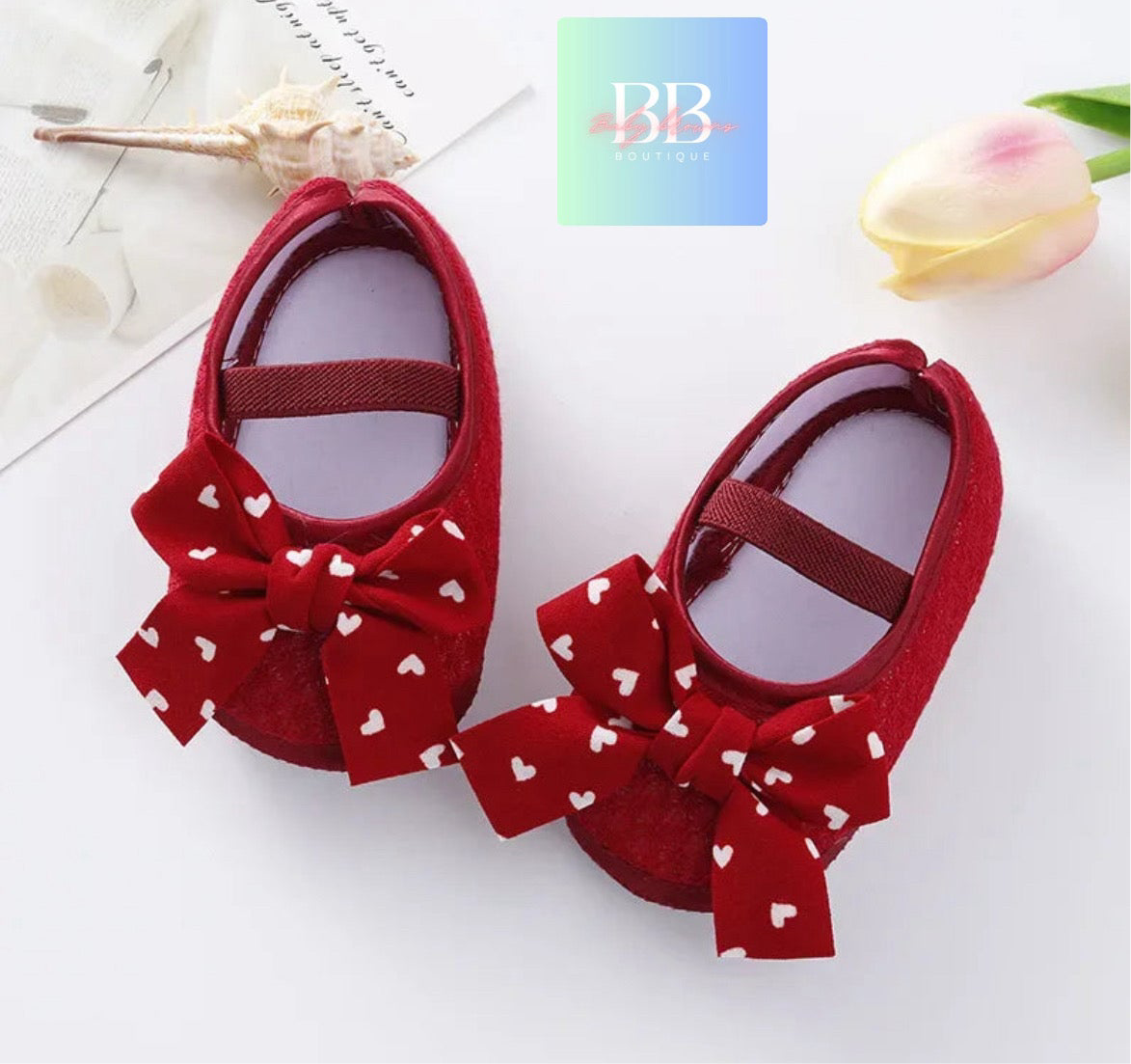 Baby/Toddler First Walkers Slip on Shoes with adorable bows. 8 styles & colours!