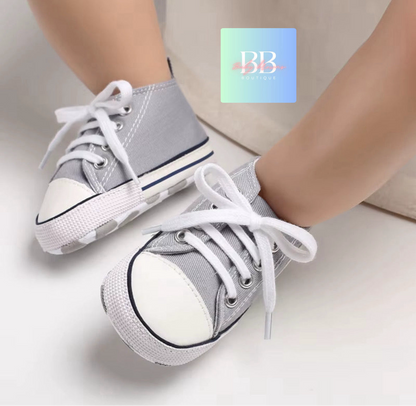 Baby/Toddler Classic Baseball Boots with Laces. 12 colours, 0-18M