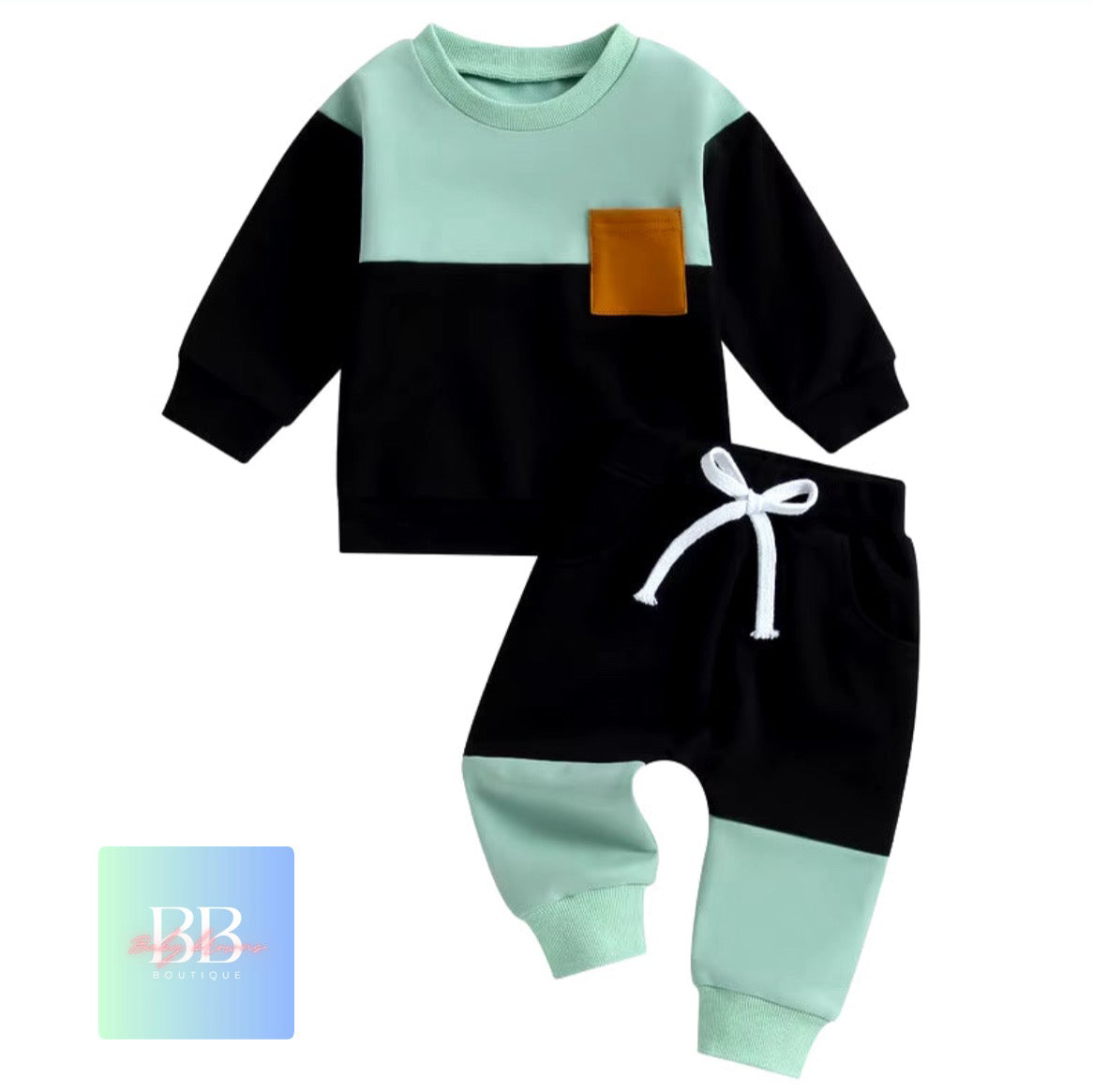 Baby/Toddler Sweatshirt & Pants set with Front Pocket. 0M-3Y, 4 colours.