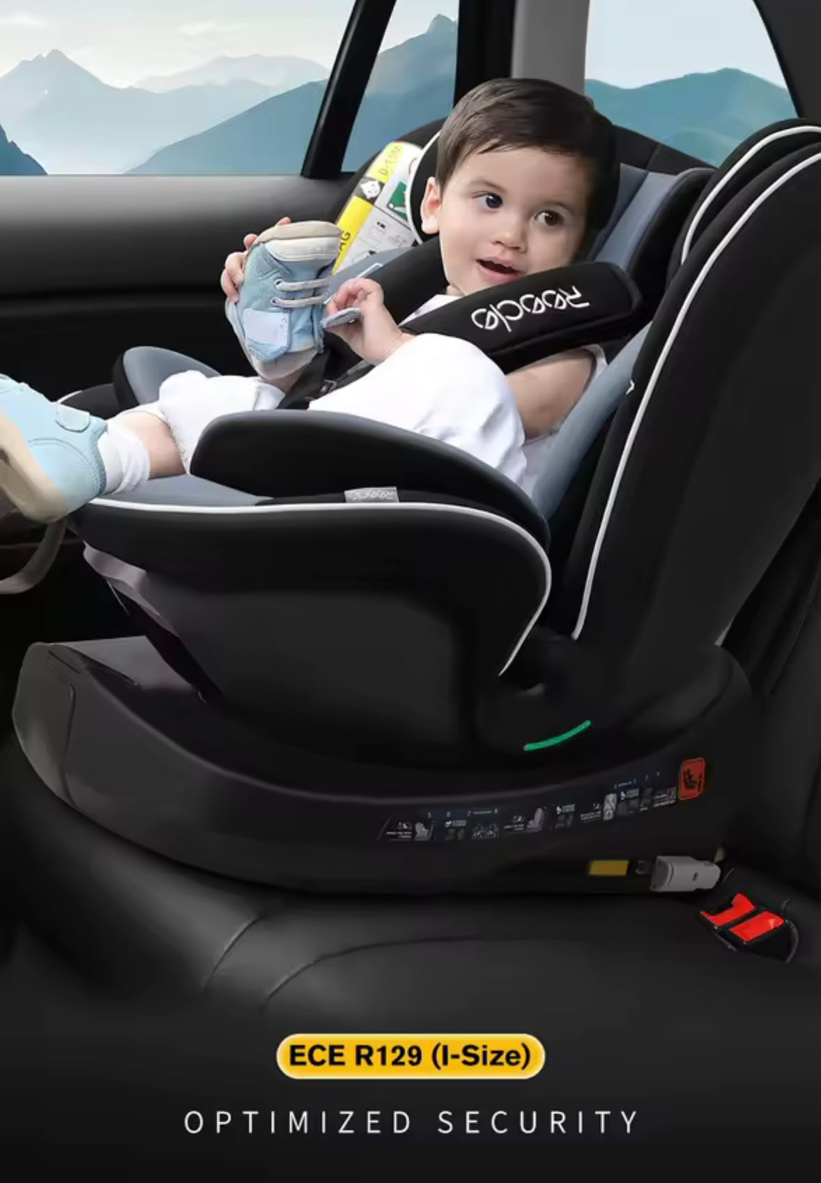 Kids Reecle I-Size 360 Swivel ISOFIX Car Seat. 0-12Y 3 Colours Available