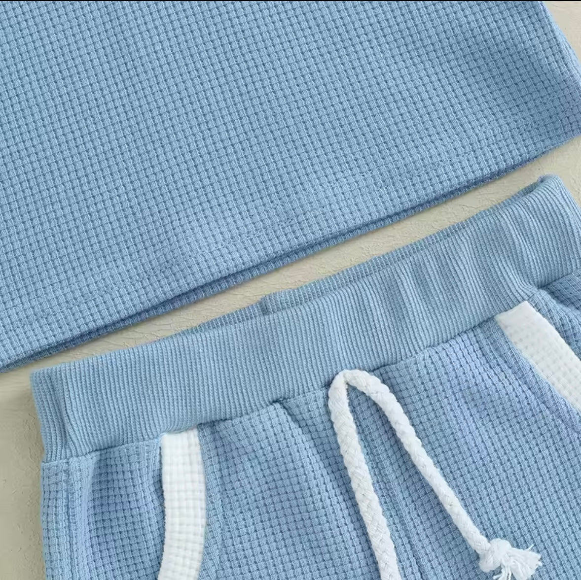Kids Boys Lightweight Casual Waffle Polo Shirt & Shorts Set. 3 Colours 6M-3Y
