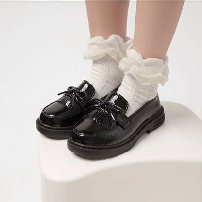 Kids Girls Black Patent Loafer School Shoes. Uk infant size  9-junior size 2