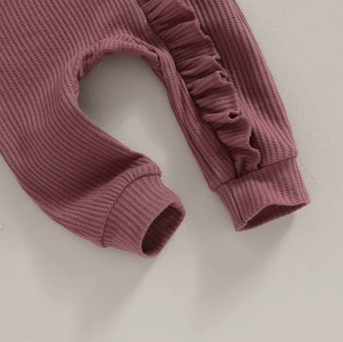 Baby Toddler Girls Ribbed Ruffle Romper & Headband Set. 3 Colours Newborn-12M
