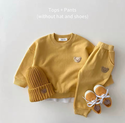 Kids Unisex Casual Sweatshirt & Pants Set. 5 Colours 6M-4Y