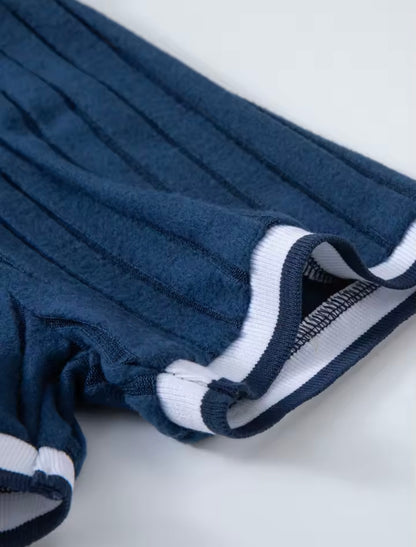 Kids Boys Lightweight Ribbed Polo Shirt & Shorts Set. 3 Colours 18M-5Y
