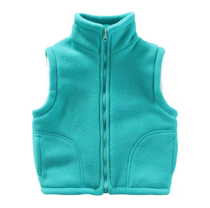 Kids Unisex Fleece BodyWarmer. 14 Colours 3-10Y