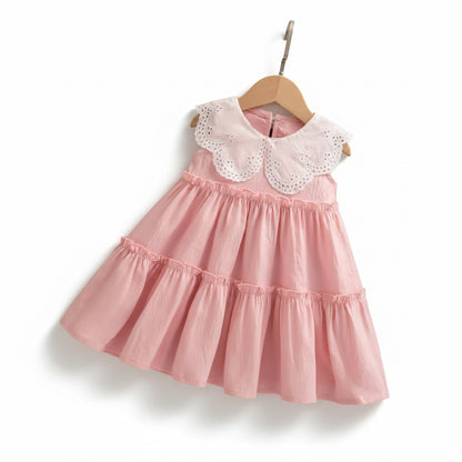 Baby Toddler Sleeveless Mid Length Cotton Dress. 3 Colours 9M-4Y