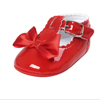 Baby Toddler Girls Patent Bowknot Buckle Strap Shoes. 5 Colours 0M-18M