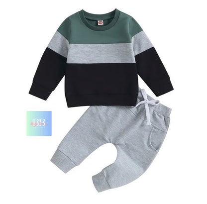 Baby/Toddler colourful casual tracksuit Sets. 3 colours, 0M-3Y