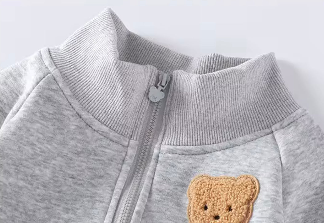 Kids Unisex Casual Zipper & Matching Pants Set. 5 Colours 18M-6Y
