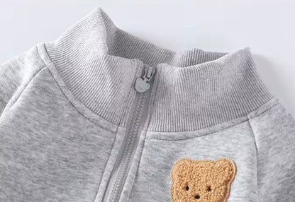 Kids Unisex Casual Zipper & Matching Pants Set. 5 Colours 18M-6Y