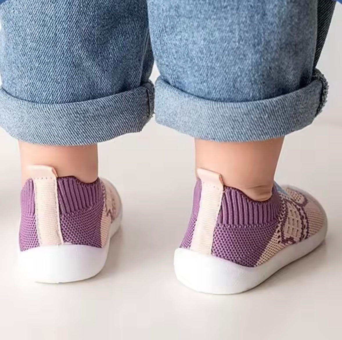 Baby Toddler Soft Slip On Mesh Sock Shoes. 5 Colours 0M-4Y