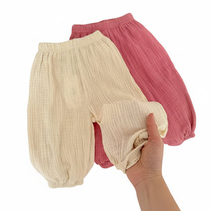 Kids Unisex Lightweight Loose Fit Casual Trousers. 8 Colours 9M-6Y