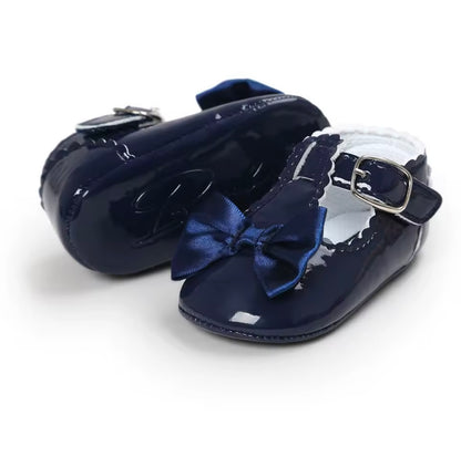 Baby Toddler Girls Patent Bowknot Buckle Strap Shoes. 5 Colours 0M-18M