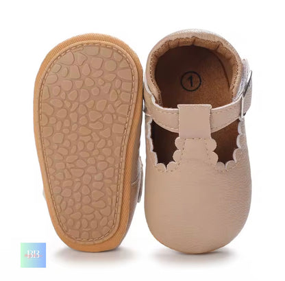 Soft Leather Baby Shoes with Buckle Strap. 7 colours, 0-18M