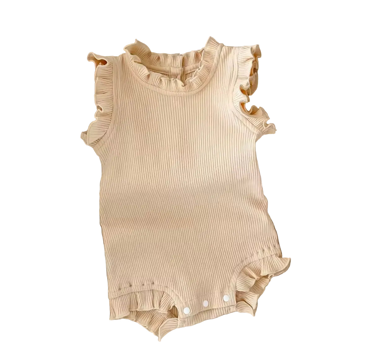 Baby Toddler Girls Ribbed Romper Vest & Matching Shorts Set. 3 Colours 0M-12M
