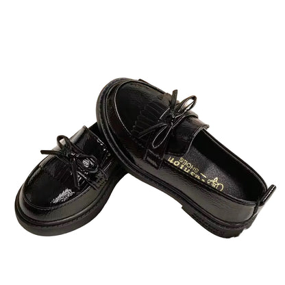 Kids Girls Black Patent Loafer School Shoes. Uk infant size  9-junior size 2
