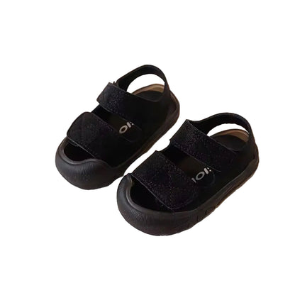 Kids Unisex Chunky Soft PU Leather Velcro Strap Sandals. 3 Colours EU15-25 infants