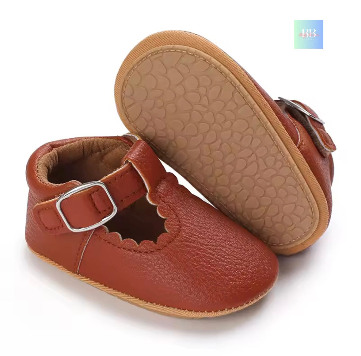 Soft Leather Baby Shoes with Buckle Strap. 7 colours, 0-18M