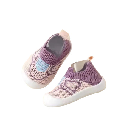 Baby Toddler Soft Slip On Mesh Sock Shoes. 5 Colours 0M-4Y