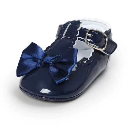 Baby Toddler Girls Patent Bowknot Buckle Strap Shoes. 5 Colours 0M-18M