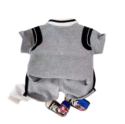 Kids Boys Casual Sports Polo Shirt & Matching Shorts Set. 2 Colours 2-6Y