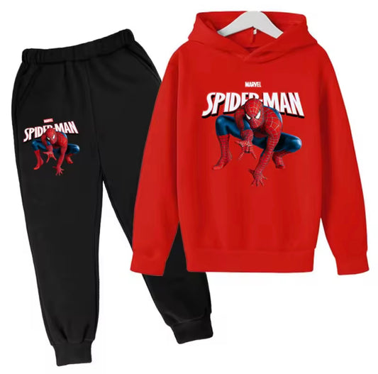 Kids Boys Lightweight Hooded Spider-Man Tracksuit 4 colours 1-8Y