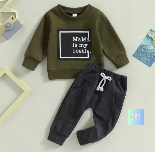 Baby/Toddler Casual Sweatshirt & Pants. 3 colours, 3M-3Y.