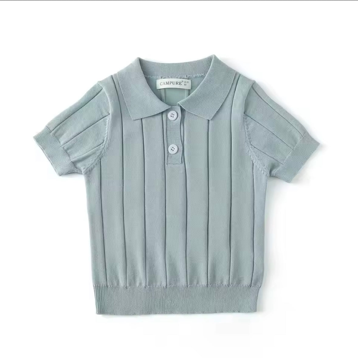 Kids Boys Short Sleeve Knit Polo Shirt. 3 Colours 12M-8Y