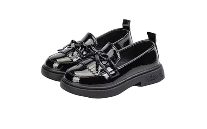 Kids Girls Black Patent Loafer School Shoes. Uk infant size  9-junior size 2