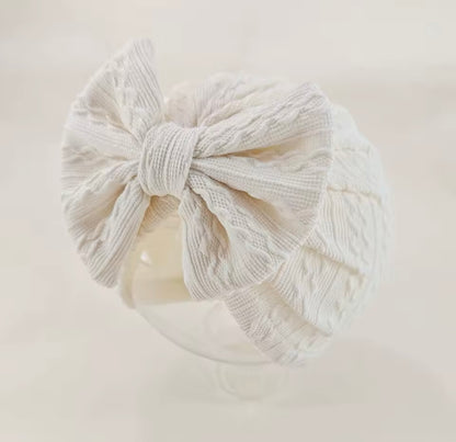 Baby Toddler Girls Bowknot Headscarf Hat & Matching Bowknot Socks. 5 Colours Fits 0-6M