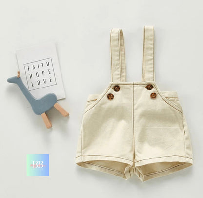 Baby/Toddler Short Denim Dungarees. 2 colours, 3M-3Y.