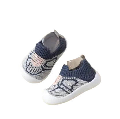 Baby Toddler Soft Slip On Mesh Sock Shoes. 5 Colours 0M-4Y