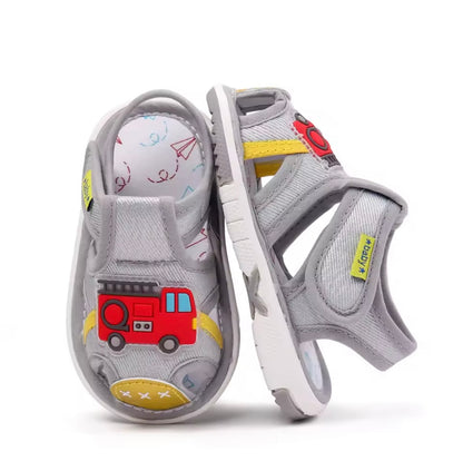 Baby Toddler Boys Fire Truck Velcro Strap Sandals. 3 Colours EU19-24