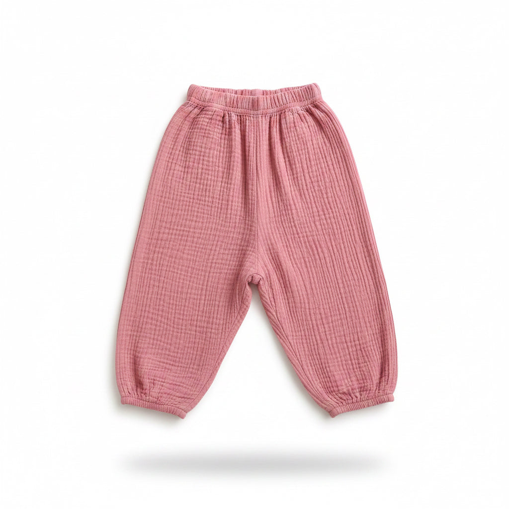 Kids Unisex Lightweight Loose Fit Casual Trousers. 8 Colours 9M-6Y