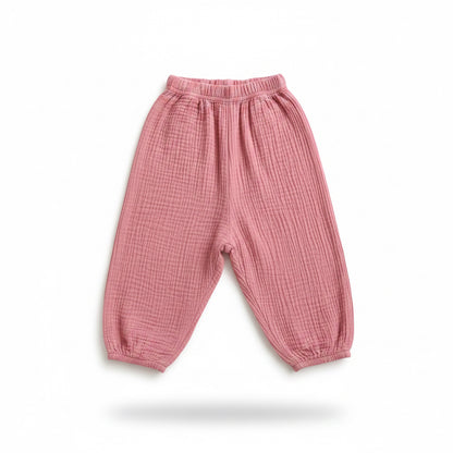 Kids Unisex Lightweight Loose Fit Casual Trousers. 8 Colours 9M-6Y