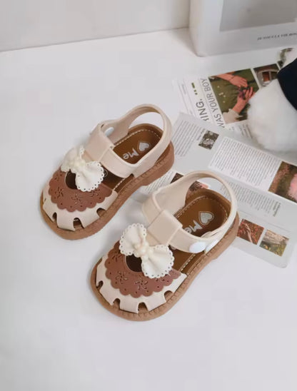 Baby Toddler Anti-Slip Bow Strap Sandals. 2 Colours EU16-25