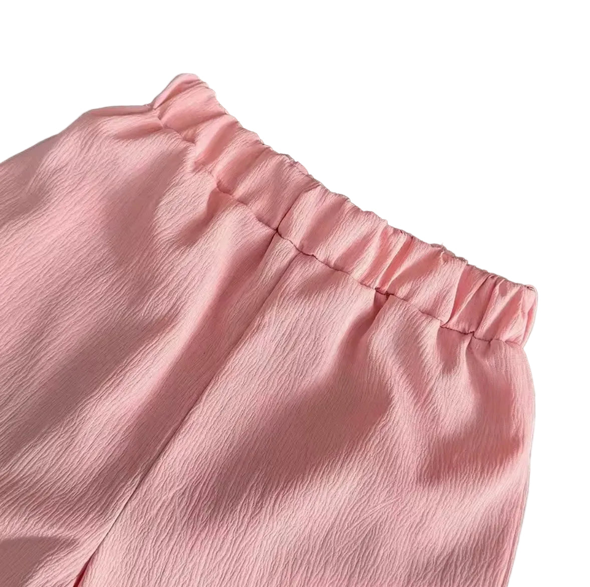 Kids Girls Lightweight Pleated Vest Top & Shorts Set. 5 Colours 3-7Y